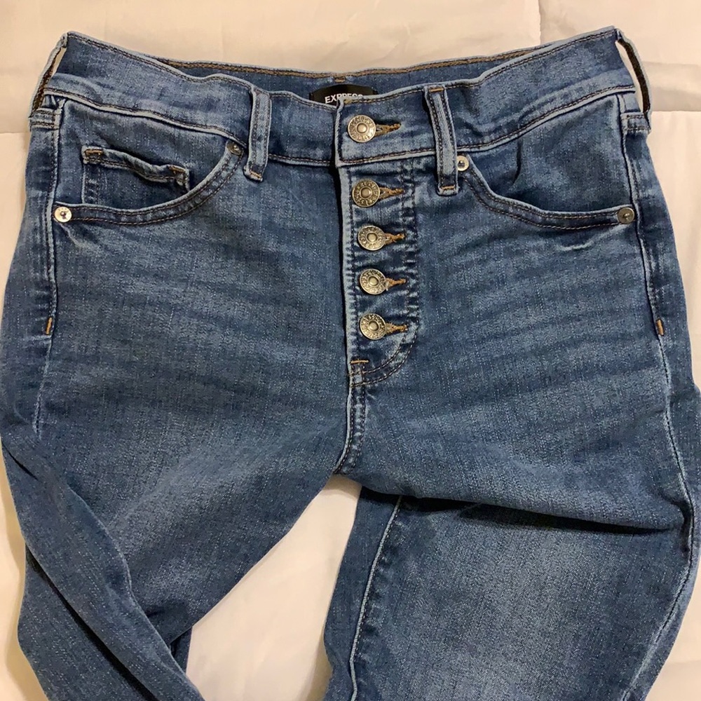 Express Mid Rise Skinny Jeans